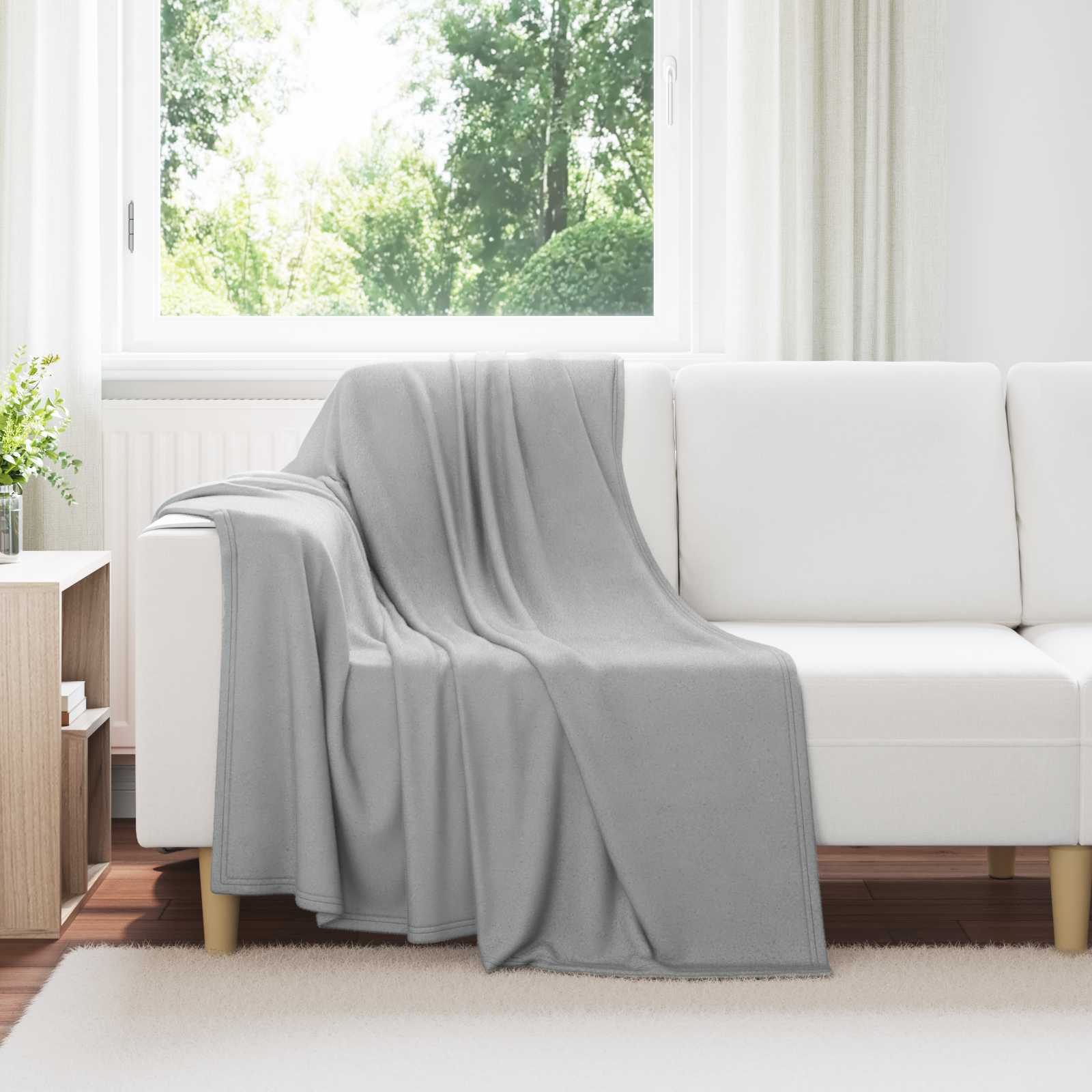 vidaXL Koc Szary 170 x 130 cm Polar