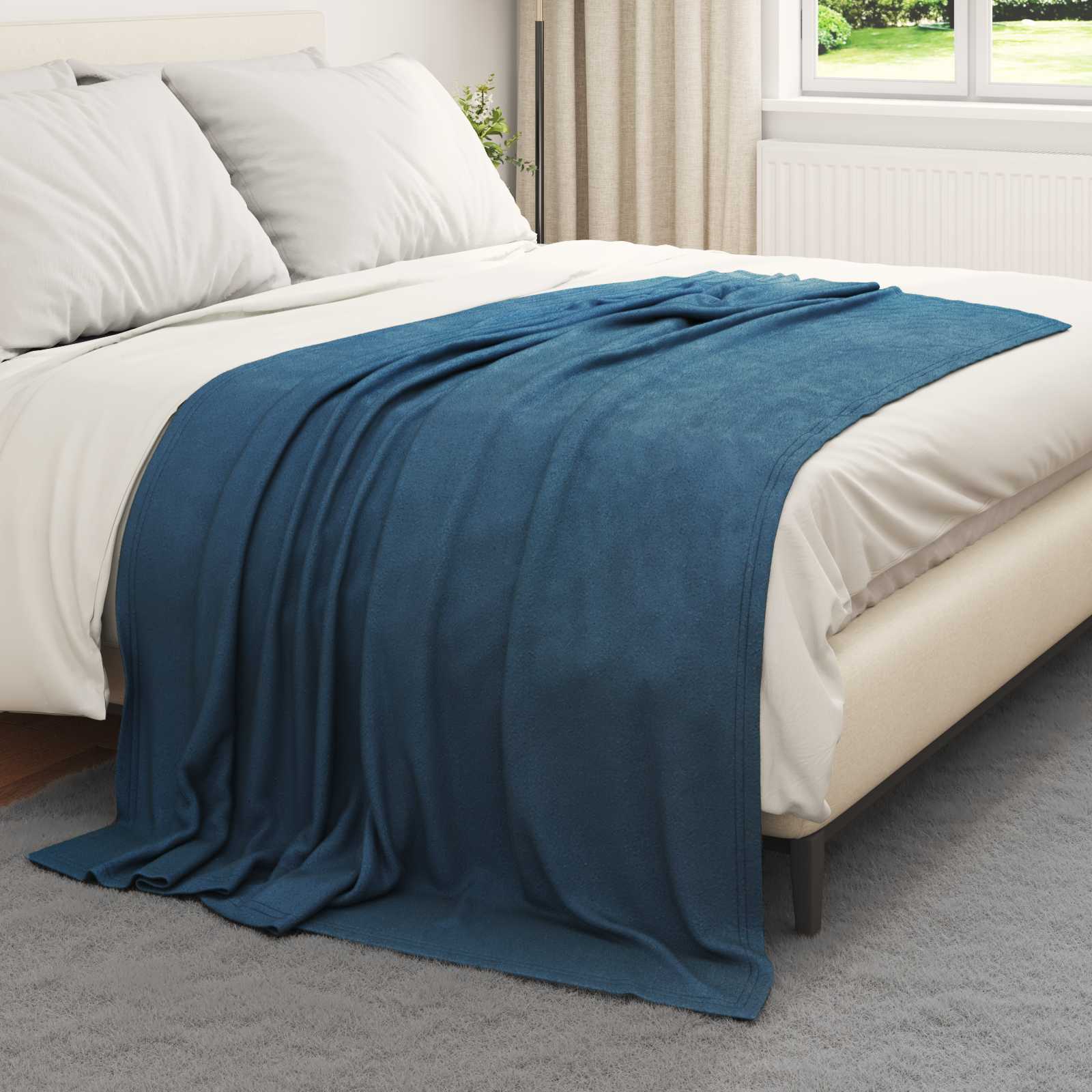 vidaXL Koc Granatowy 200 x 150 cm Polar