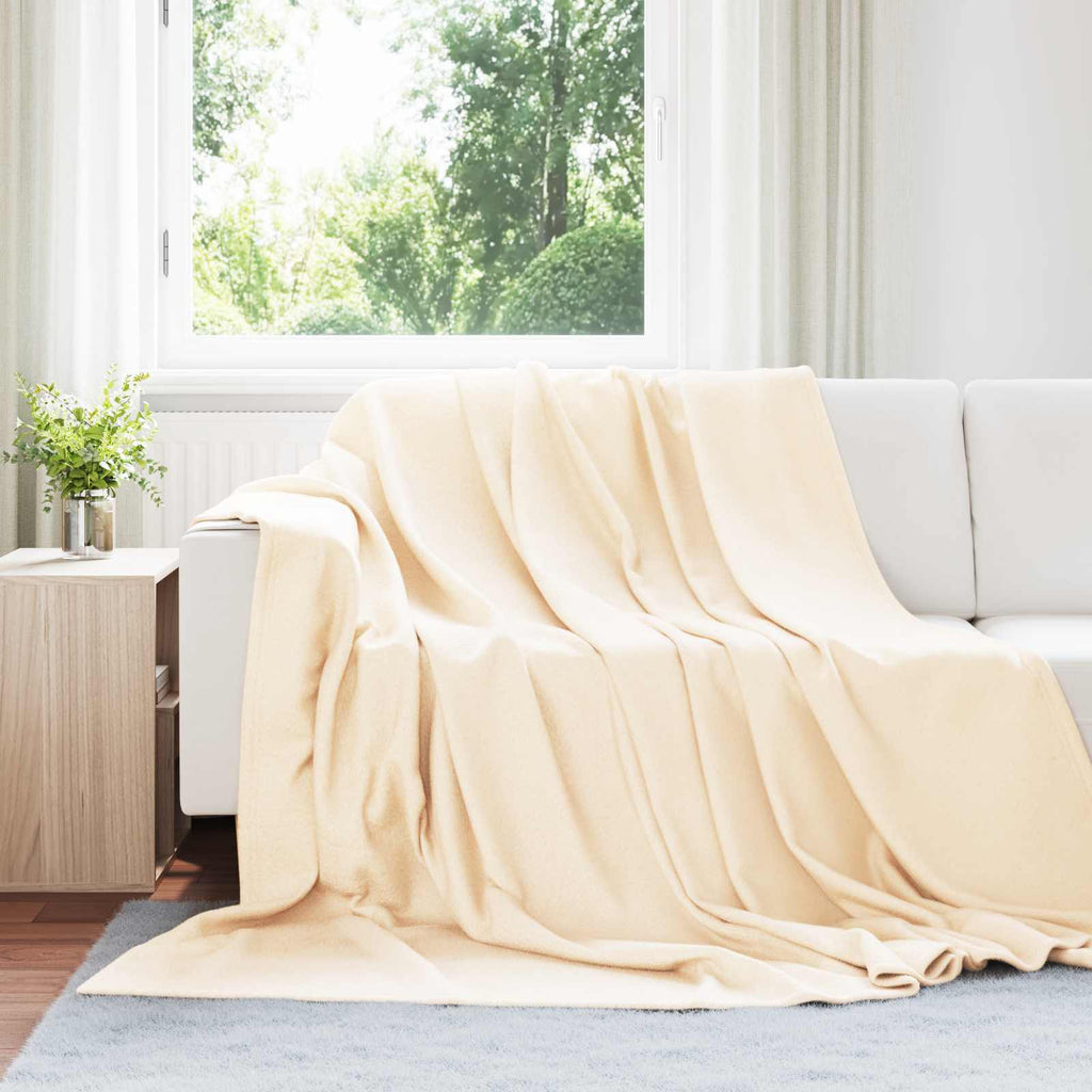 vidaXL Koc Kremowy 240 x 220 cm Polar