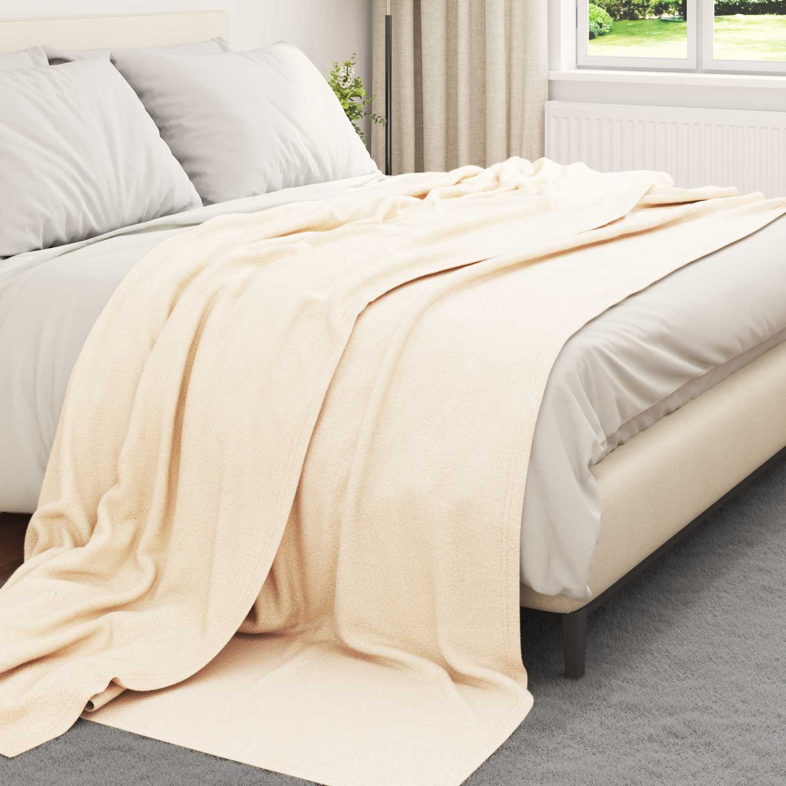 vidaXL Koc Kremowy 240 x 220 cm Polar