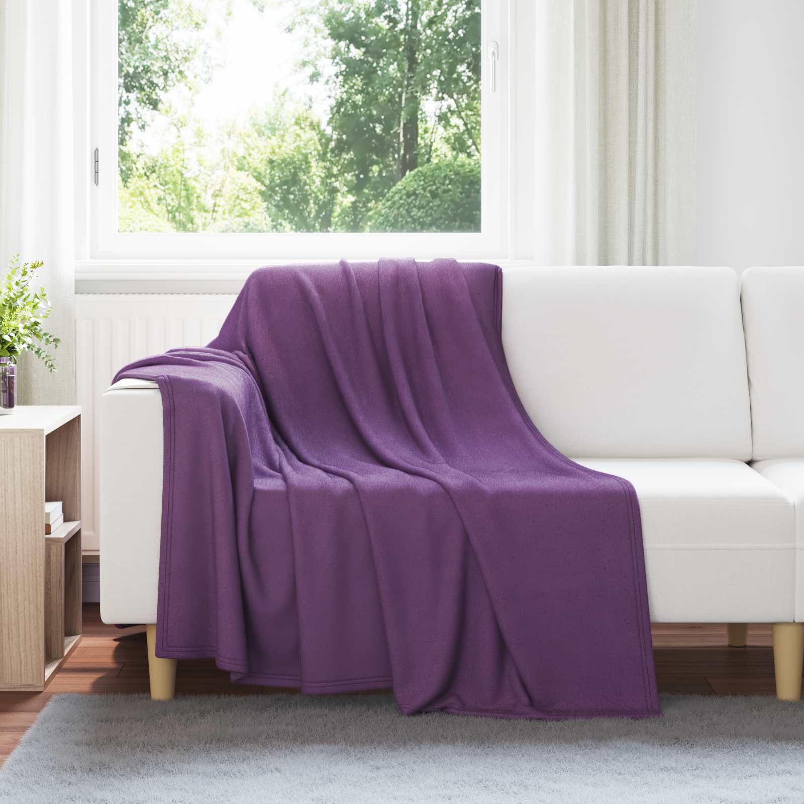 vidaXL Koc Fioletowy 200 x 150 cm Polar