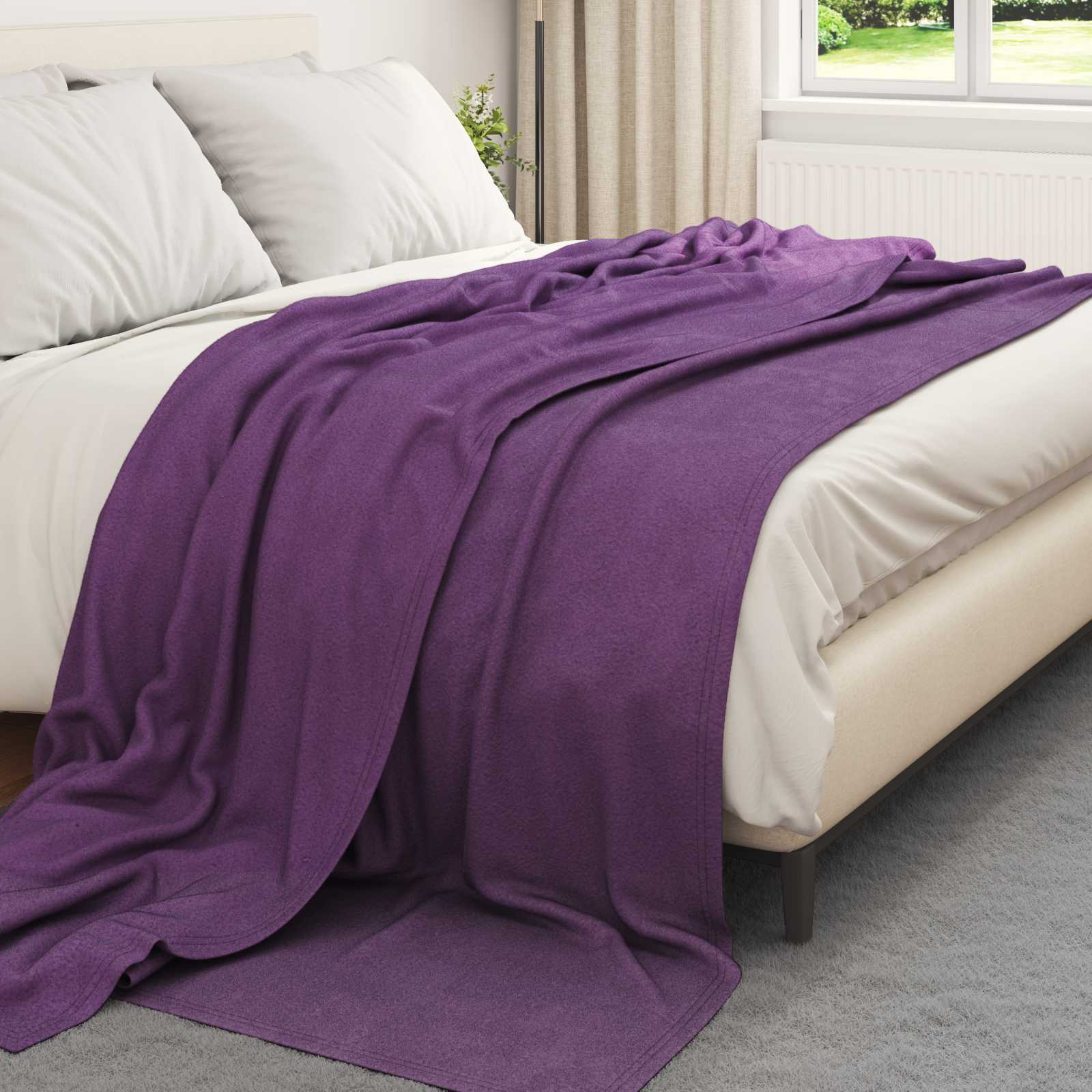vidaXL Koc Fioletowy 270 x 240 cm Polar