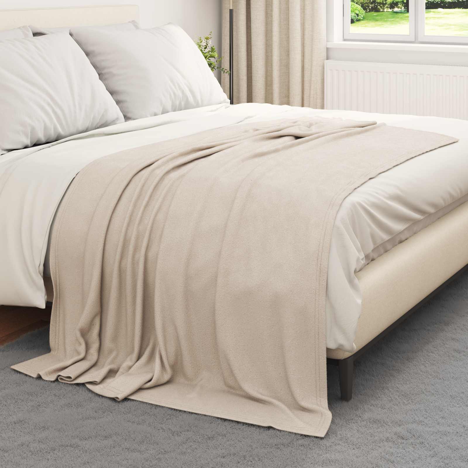 vidaXL Koce narzutowe 6 pcs Beżowy 200 x 150 cm Polar