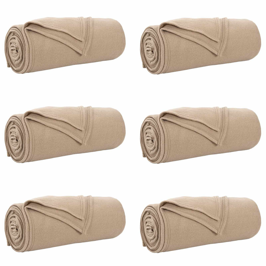 vidaXL Koce narzutowe 6 pcs Camel 200 x 150 cm Polar