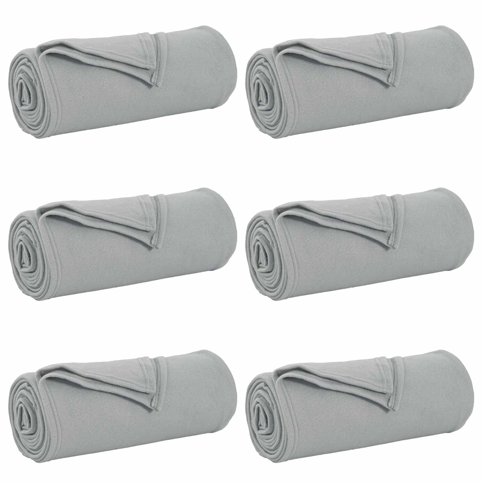 vidaXL Koce narzutowe 6 pcs Szary 170 x 130 cm Polar