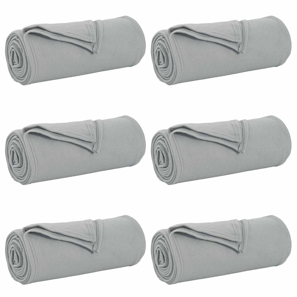 vidaXL Koce narzutowe 6 pcs Szary 270 x 240 cm Polar