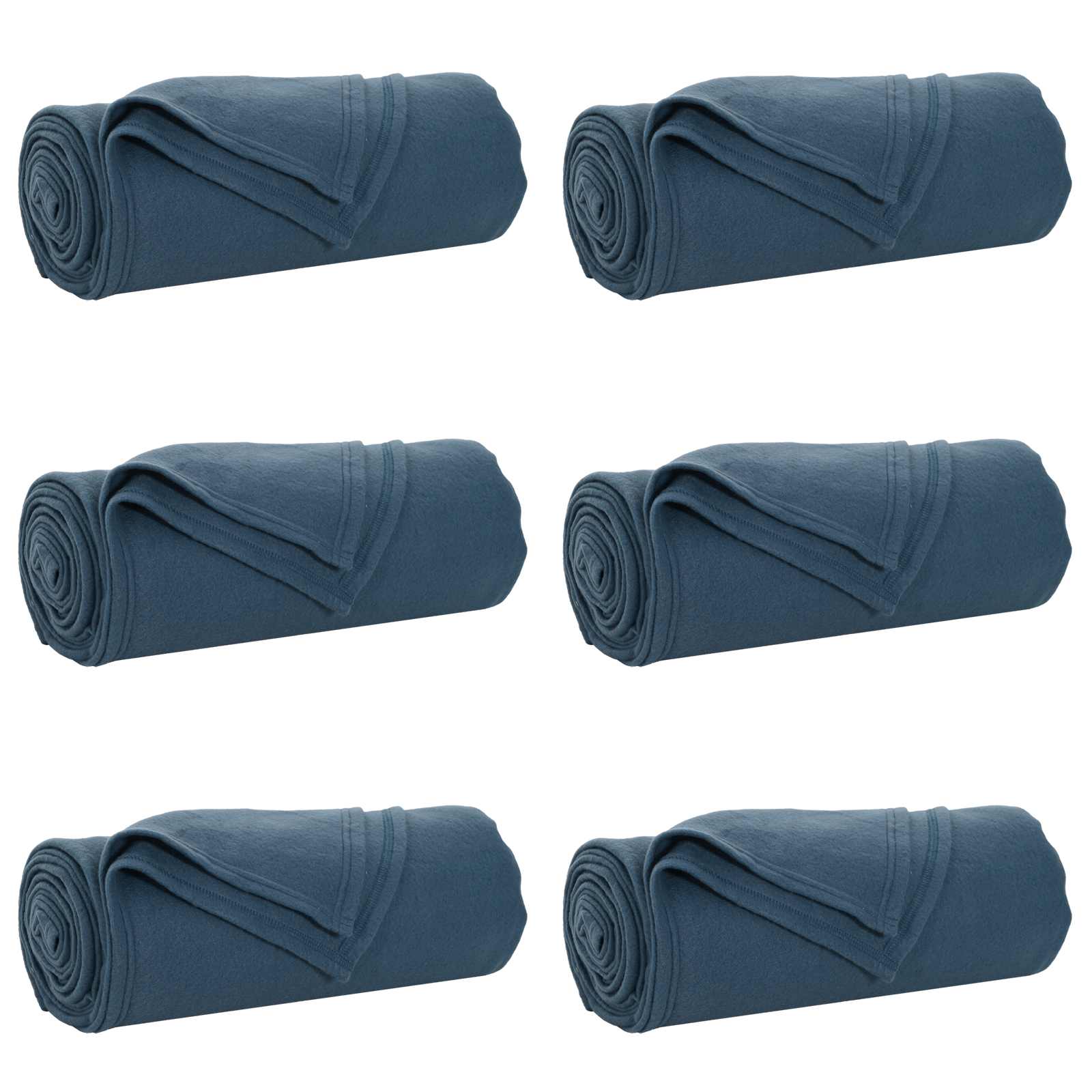 vidaXL Koce narzutowe 6 pcs Granatowy 170 x 130 cm Polar