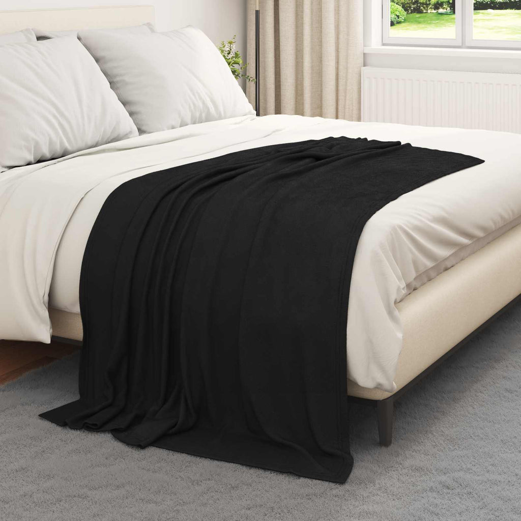 vidaXL Koce narzutowe 6 pcs Czarny 170 x 130 cm Polar