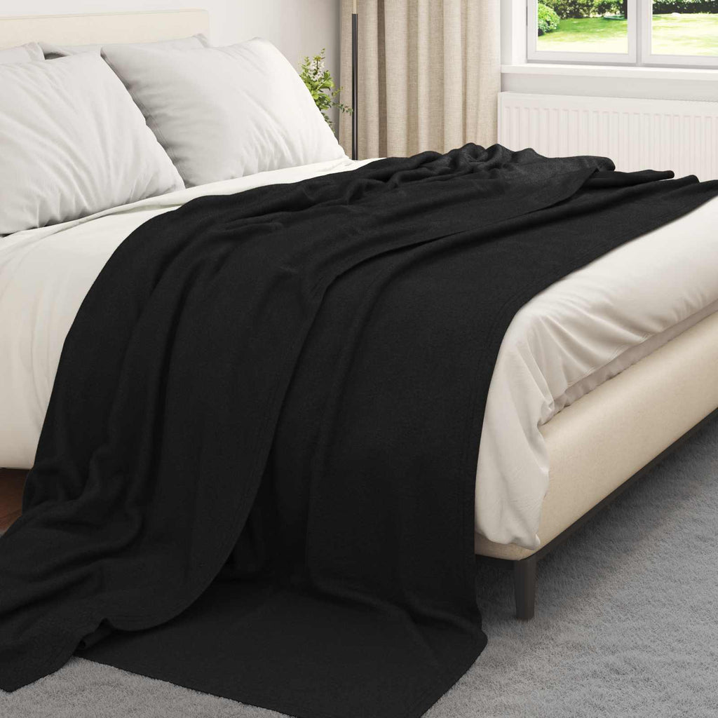 vidaXL Koce narzutowe 6 pcs Czarny 240 x 220 cm Polar
