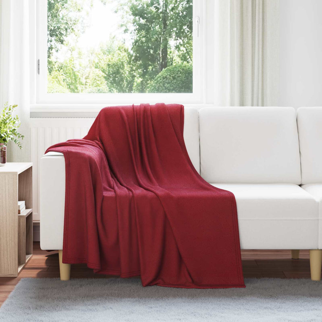 vidaXL Koce narzutowe 6 pcs Bordeaux Czerwony 170 x 130 cm Polar