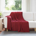 vidaXL Koce narzutowe 6 pcs Bordeaux Czerwony 200 x 150 cm Polar