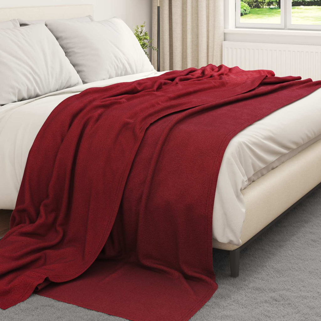 vidaXL Koce narzutowe 6 pcs Bordeaux Czerwony 240 x 220 cm Polar