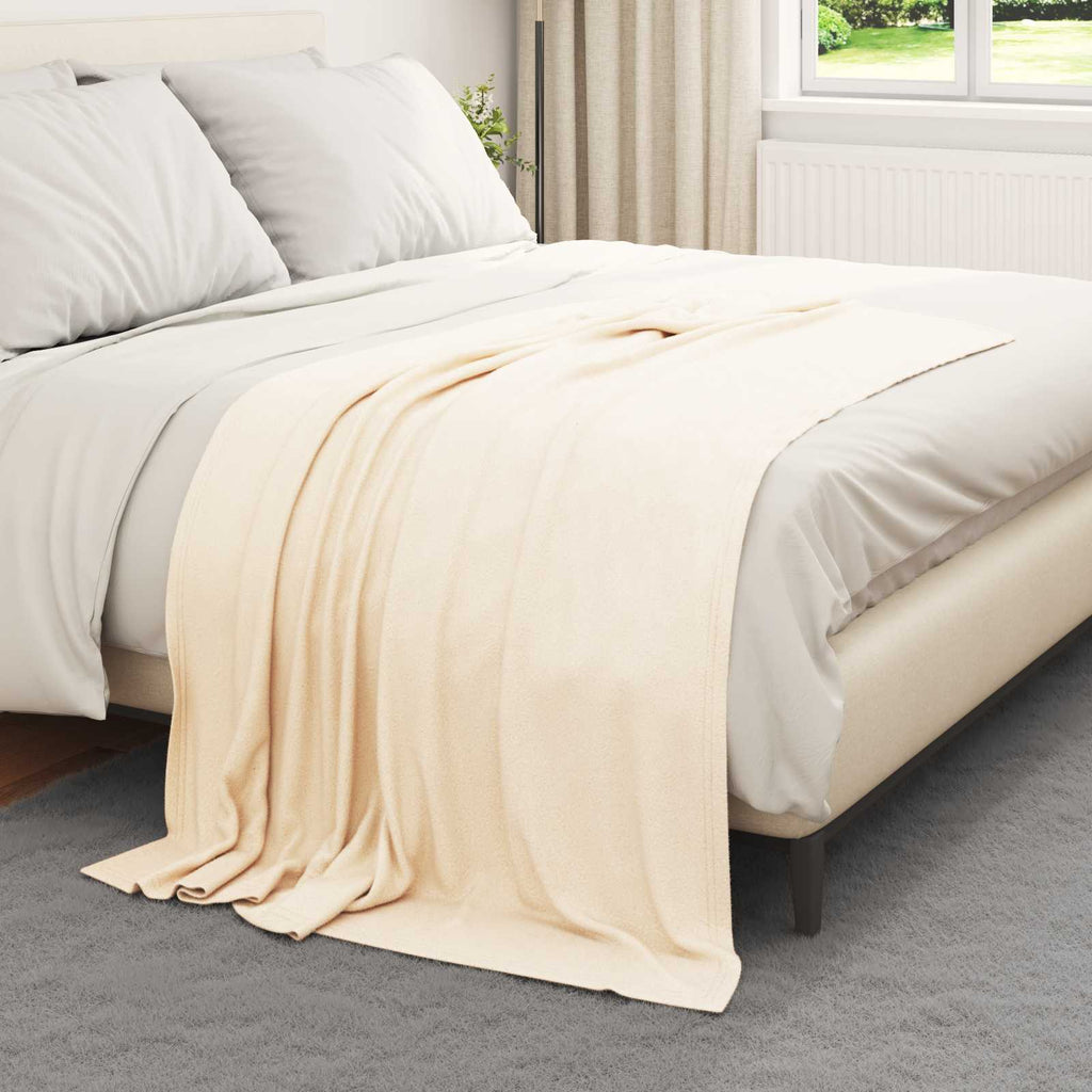 vidaXL Koce narzutowe 6 pcs Kremowy 170 x 130 cm Polar