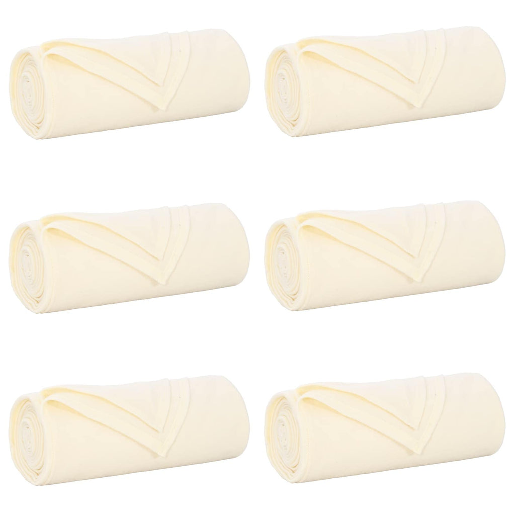vidaXL Koce narzutowe 6 pcs Kremowy 170 x 130 cm Polar