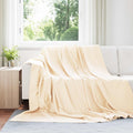 vidaXL Koce narzutowe 6 pcs Kremowy 240 x 220 cm Polar