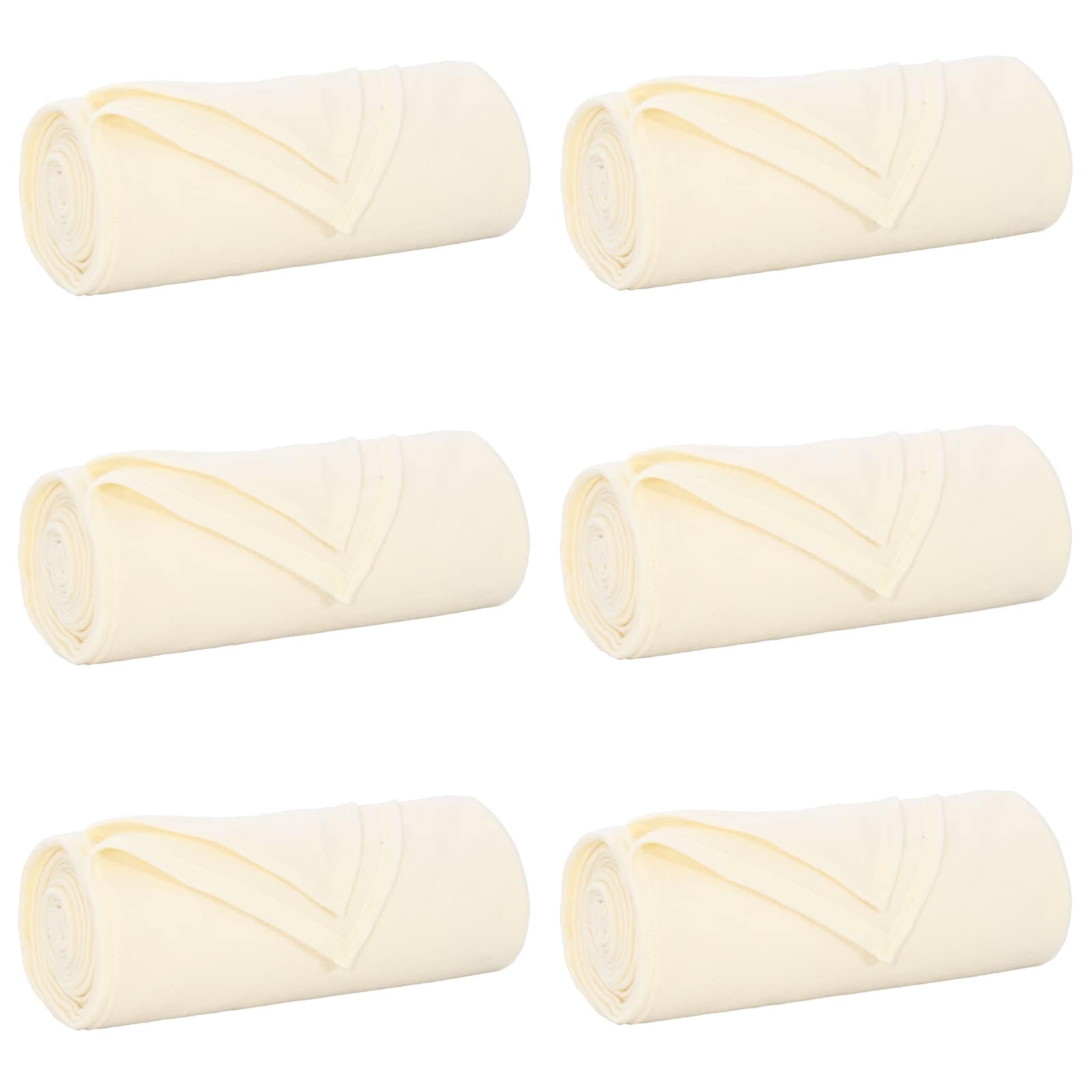 vidaXL Koce narzutowe 6 pcs Kremowy 240 x 220 cm Polar