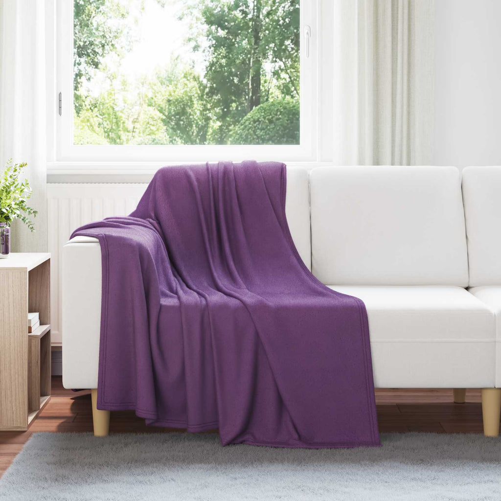 vidaXL Koce narzutowe 6 pcs Fioletowy 170 x 130 cm Polar