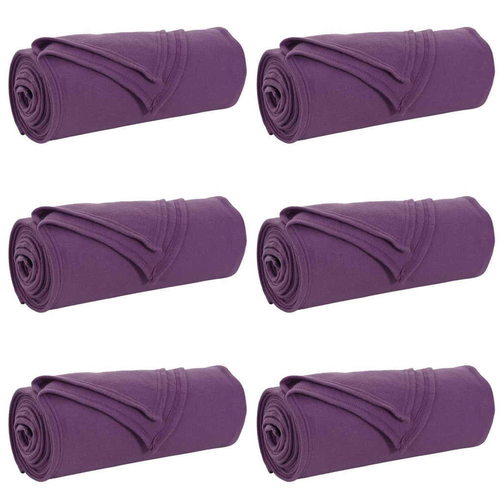 vidaXL Koce narzutowe 6 pcs Fioletowy 240 x 220 cm Polar