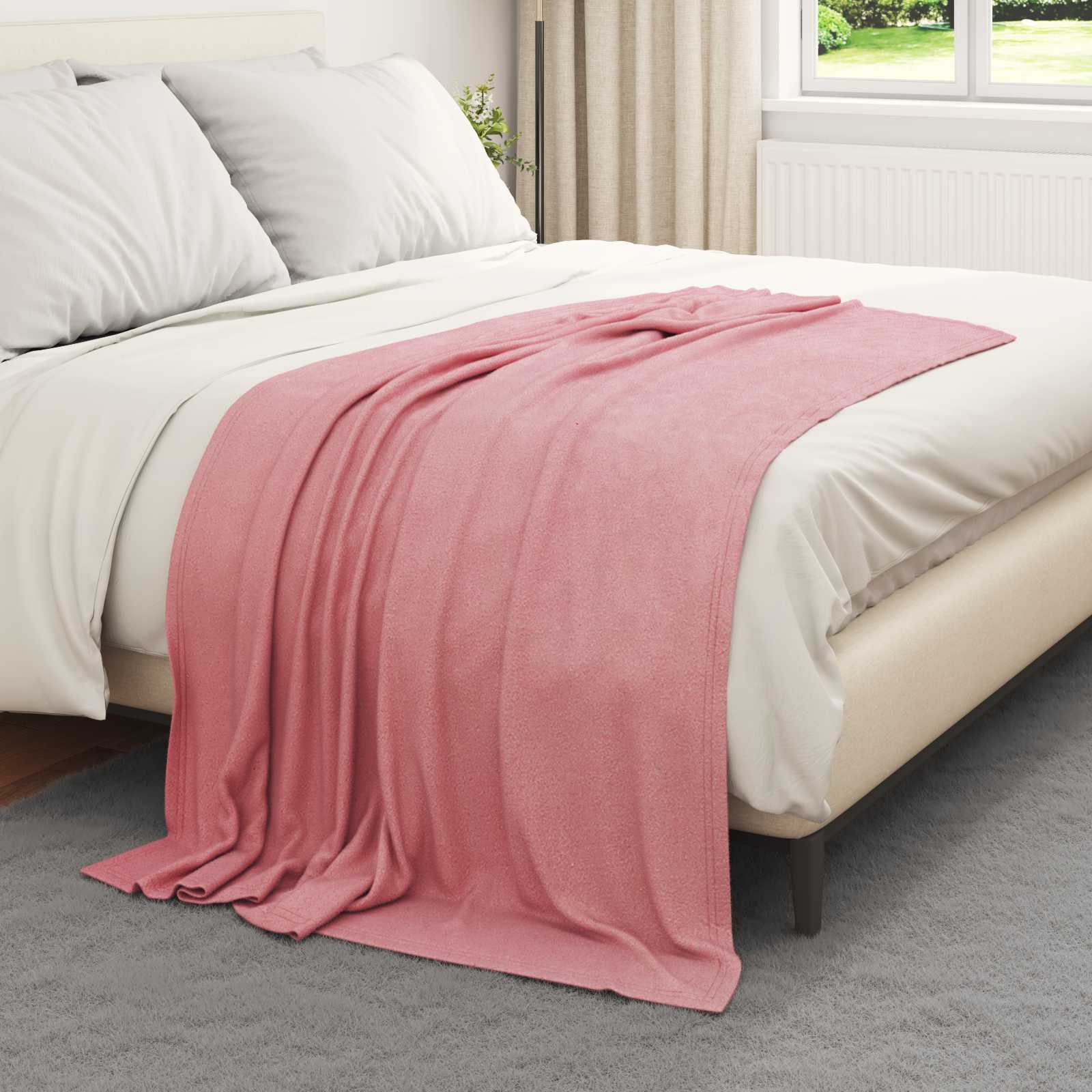 vidaXL Koce narzutowe 6 pcs Różowy 170 x 130 cm Polar