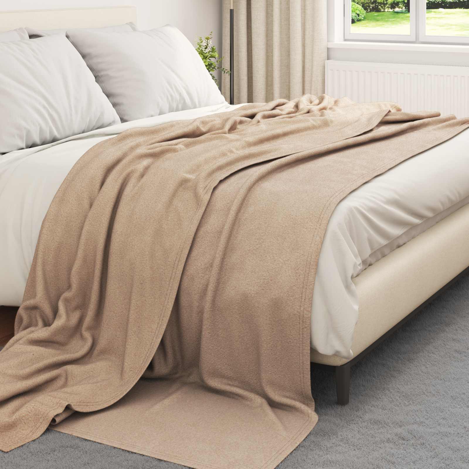 vidaXL Koce narzutowe 24 pcs Camel 240 x 220 cm Polar