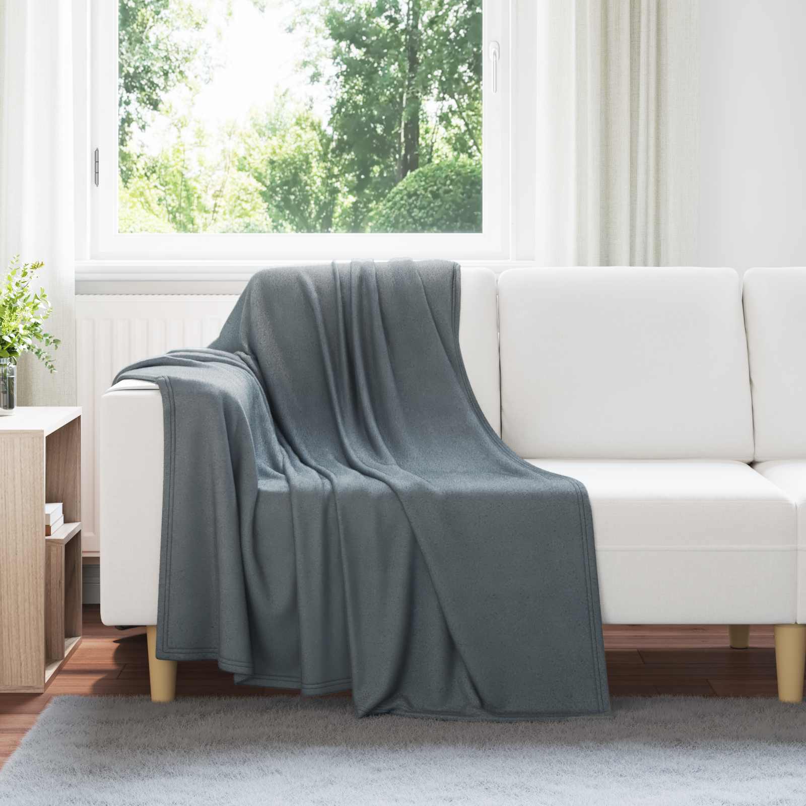 vidaXL Koce narzutowe 24 pcs Ciemnoszary 170 x 130 cm Polar