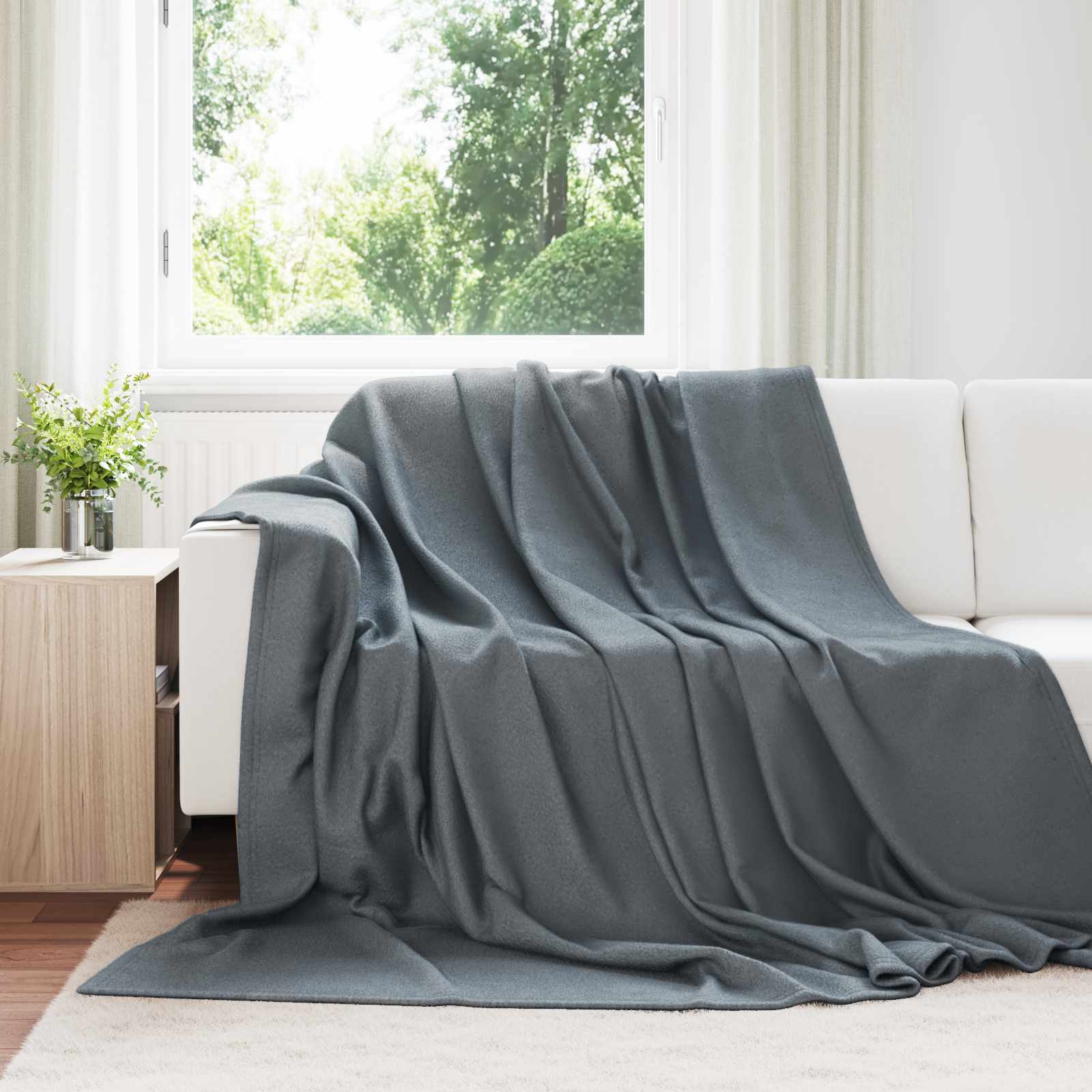 vidaXL Koce narzutowe 24 pcs Ciemnoszary 240 x 220 cm Polar