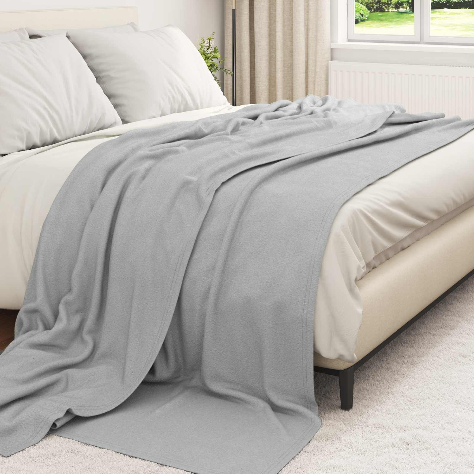 vidaXL Koce narzutowe 24 pcs Szary 270 x 240 cm Polar