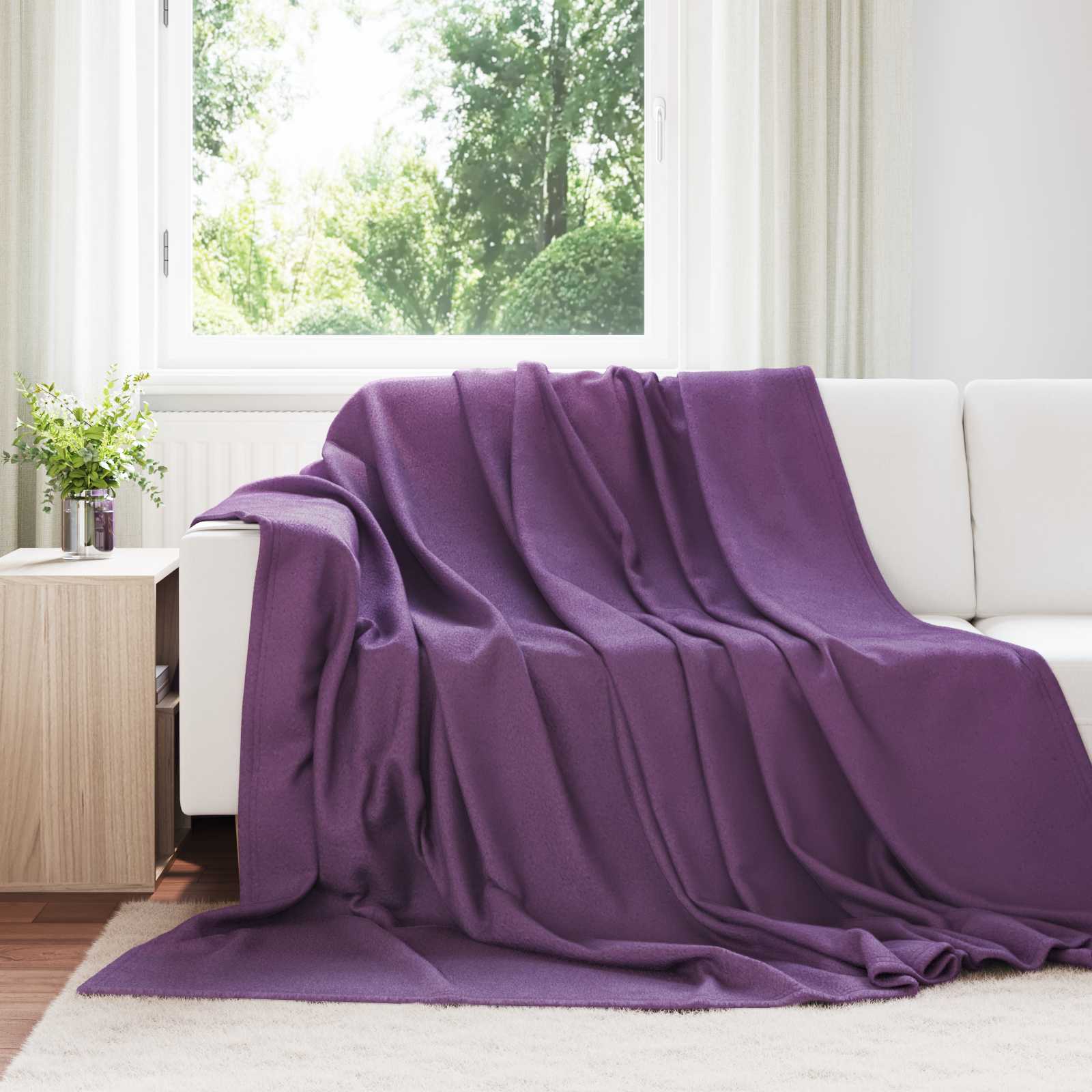 vidaXL Koce narzutowe 24 pcs Fioletowy 270 x 240 cm Polar