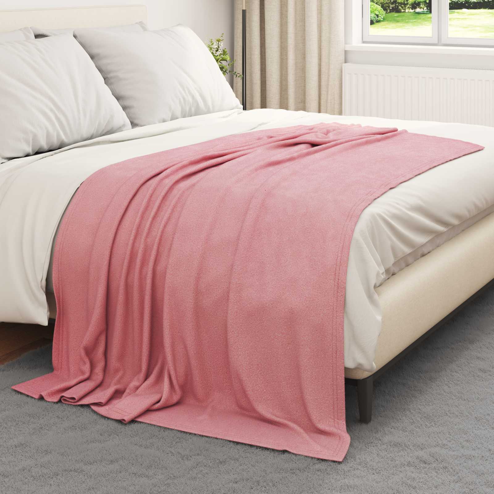 vidaXL Koce narzutowe 24 pcs Różowy 200 x 150 cm Polar