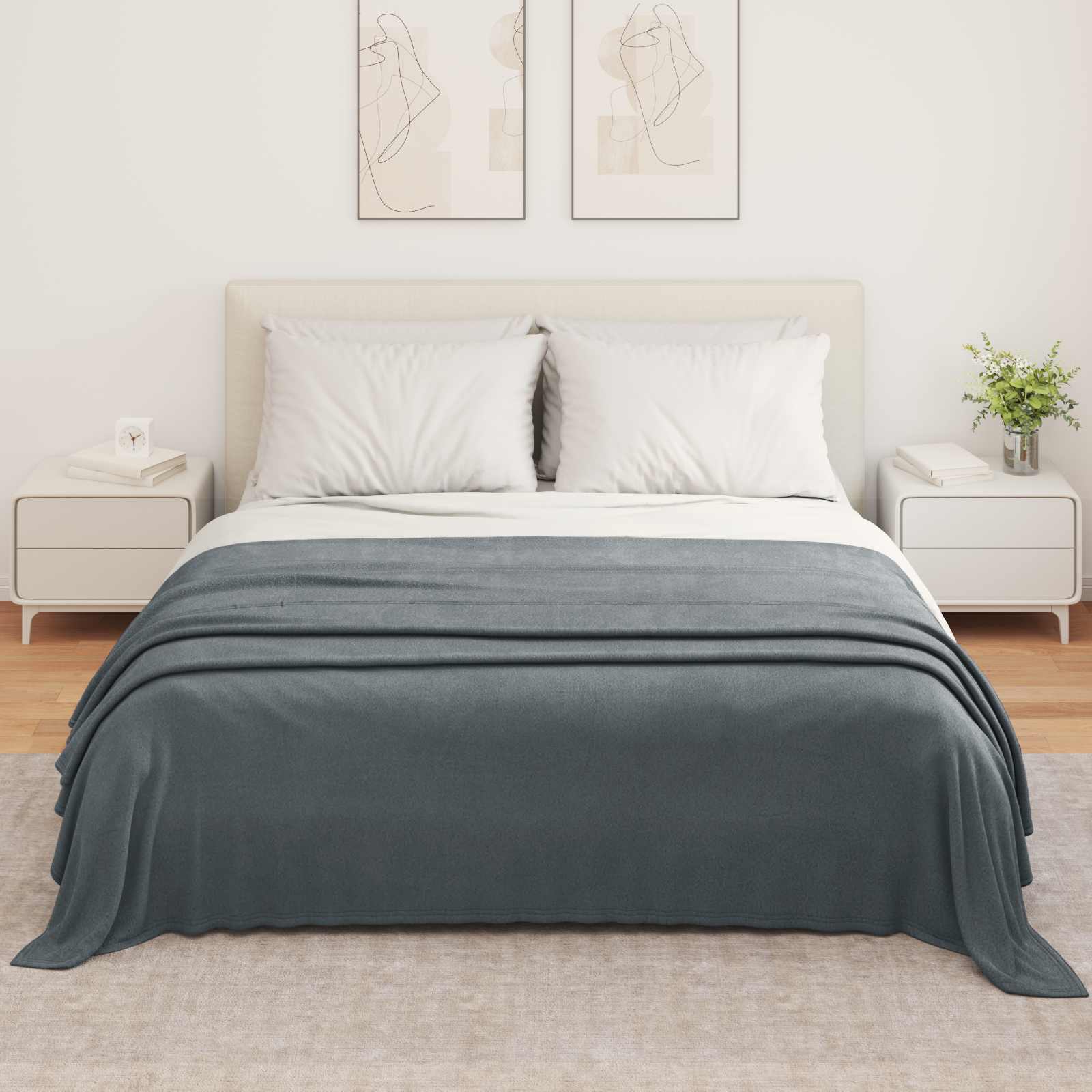 vidaXL Koc Ciemnoszary 350 x 270 cm Polar