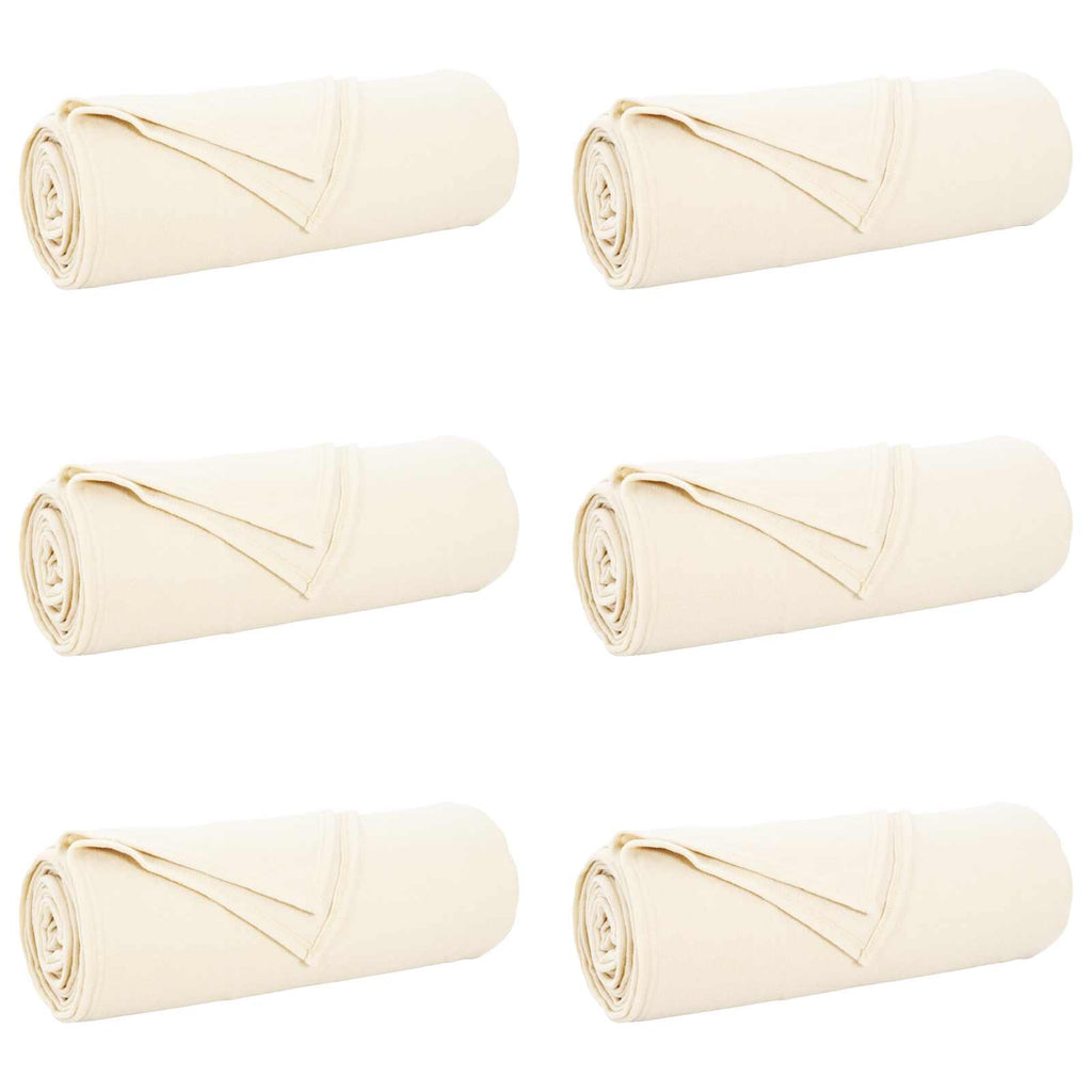 vidaXL Koce narzutowe 6 pcs Kremowy 280 x 210 cm Polar