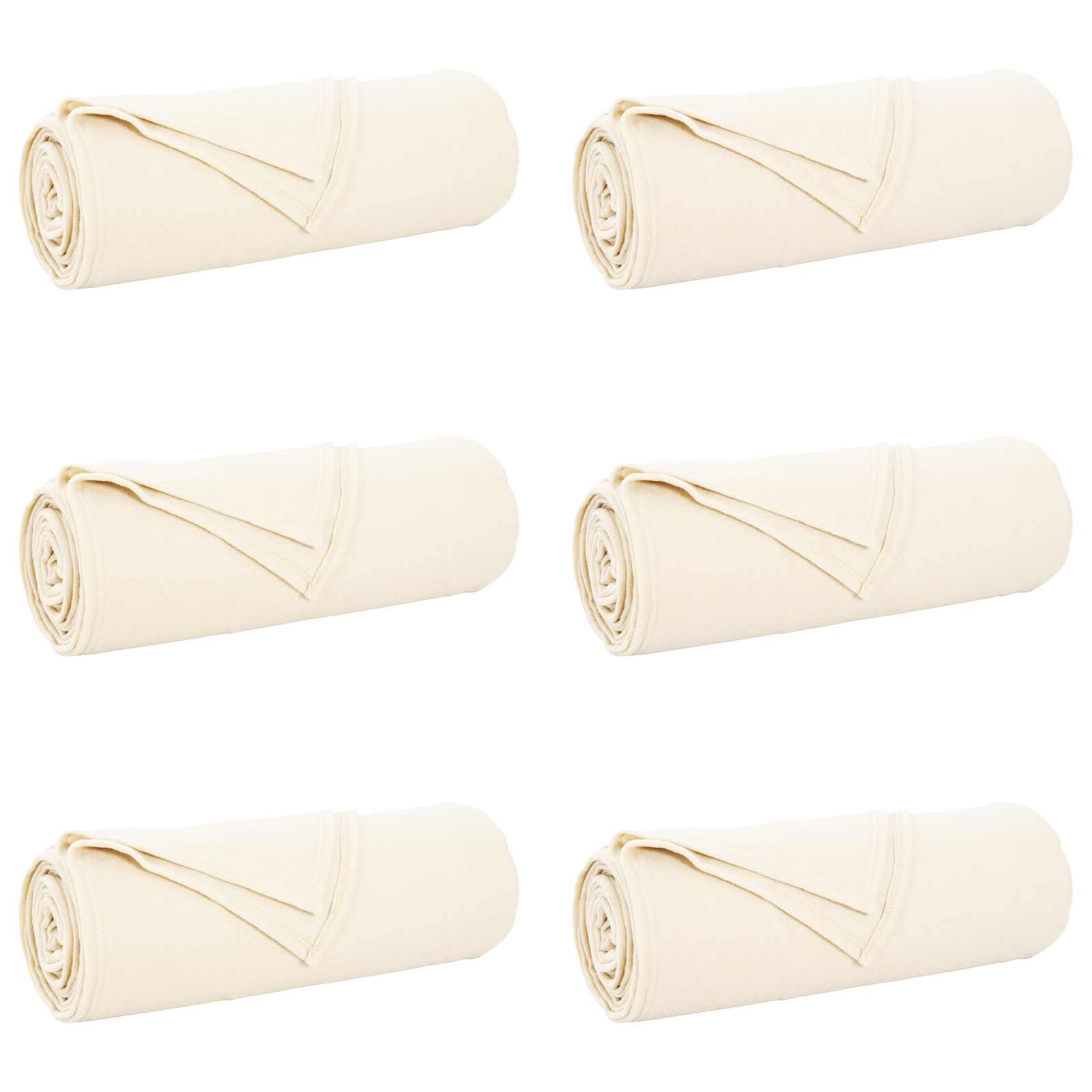 vidaXL Koce narzutowe 6 pcs Kremowy 350 x 270 cm Polar