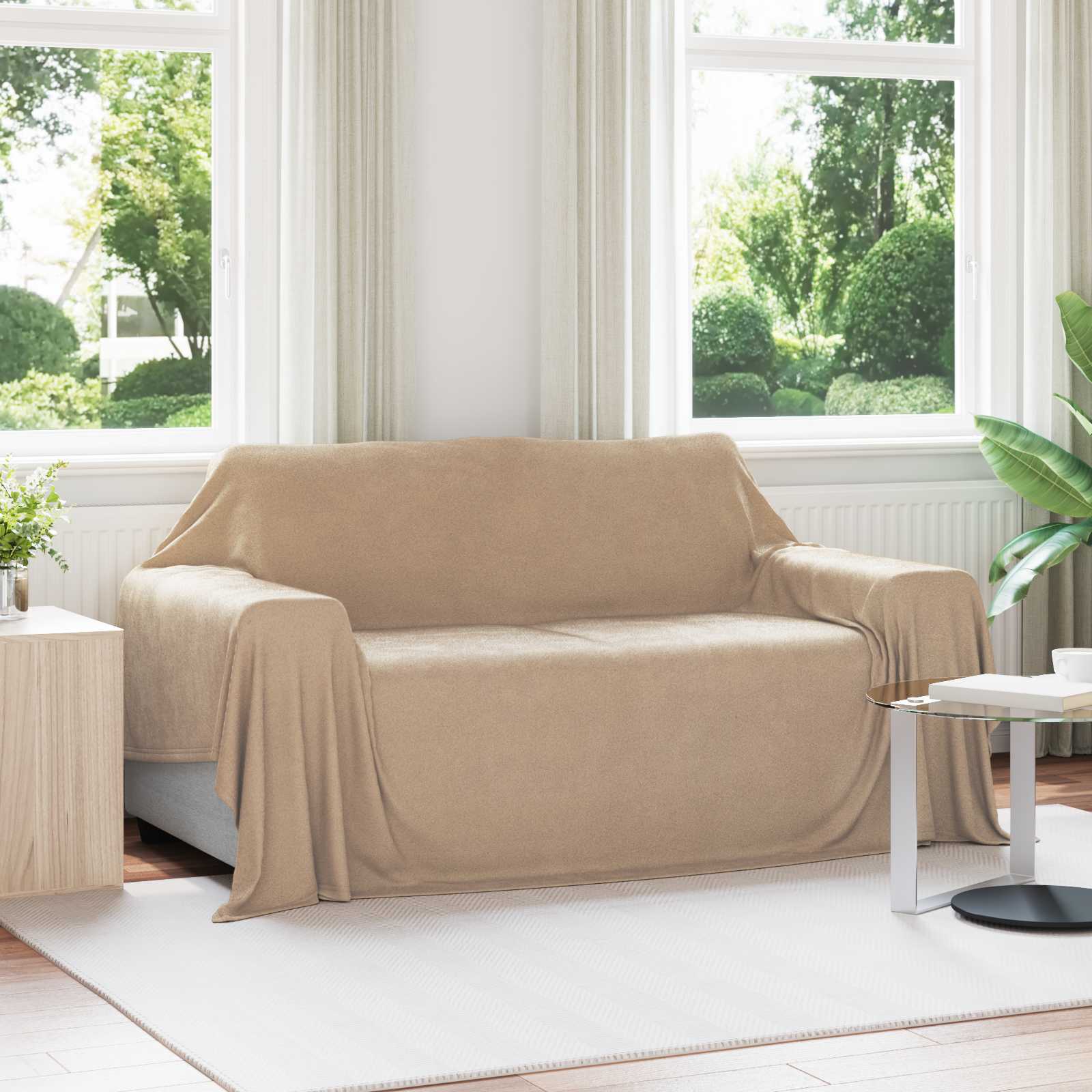 vidaXL Koce narzutowe 6 pcs Camel 280 x 210 cm Polar