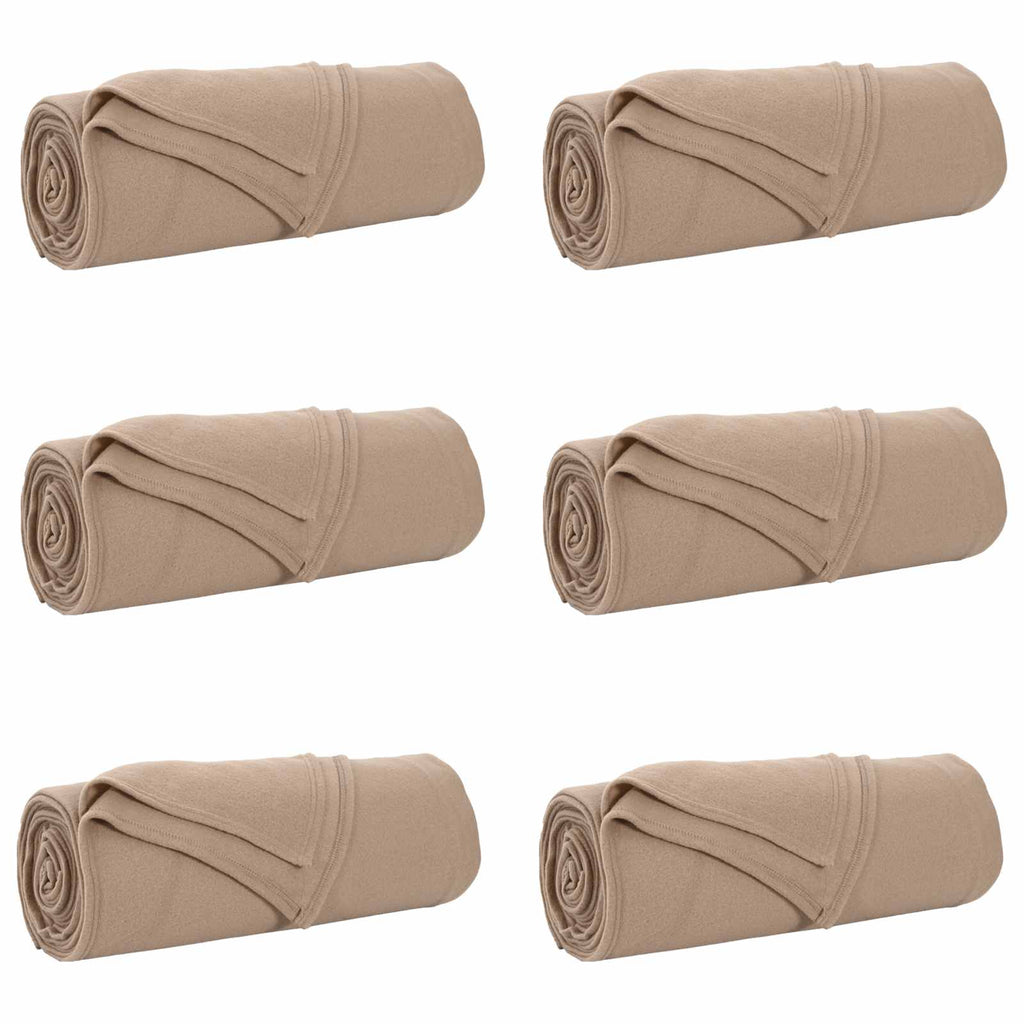 vidaXL Koce narzutowe 6 pcs Camel 280 x 210 cm Polar