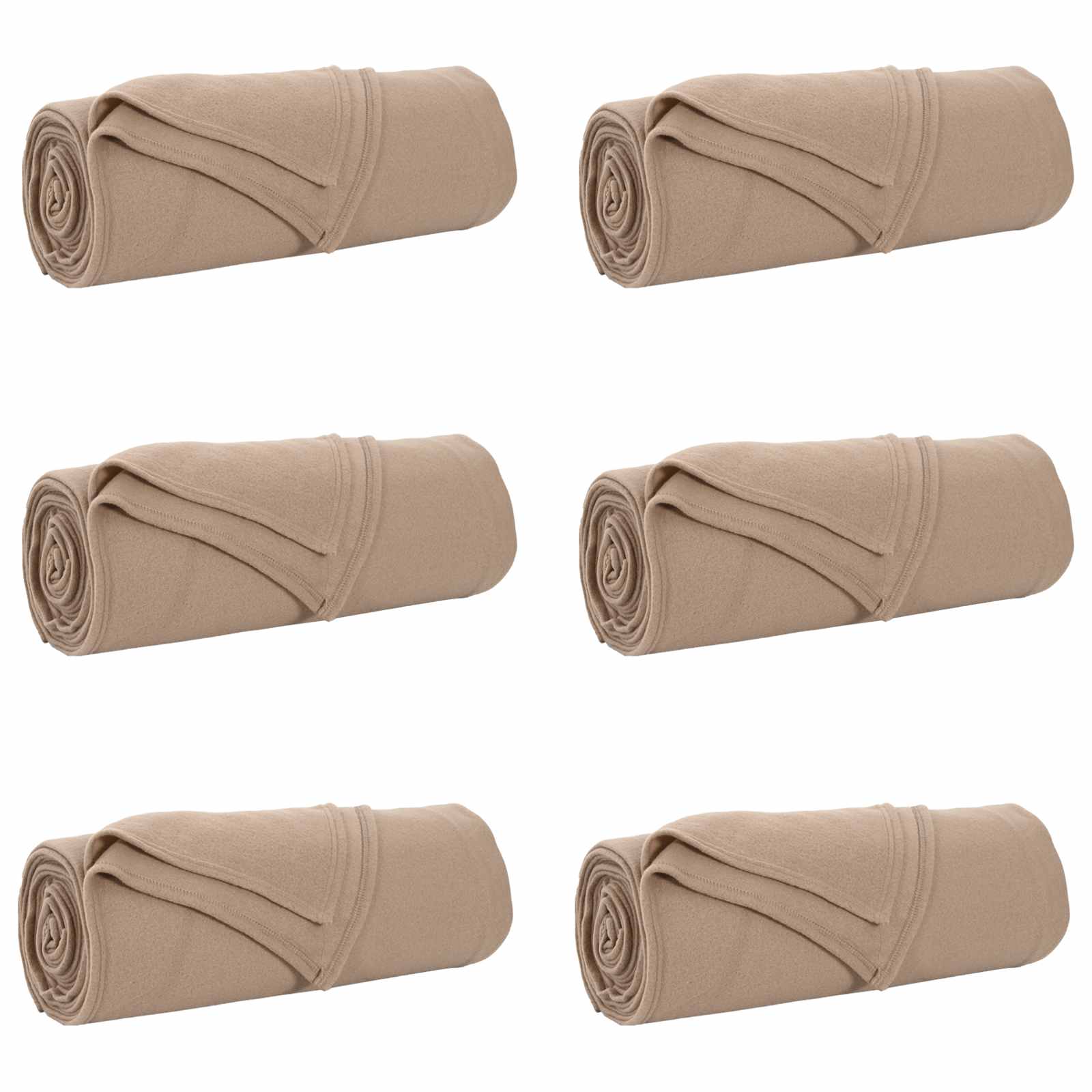 vidaXL Koce narzutowe 6 pcs Camel 350 x 270 cm Polar