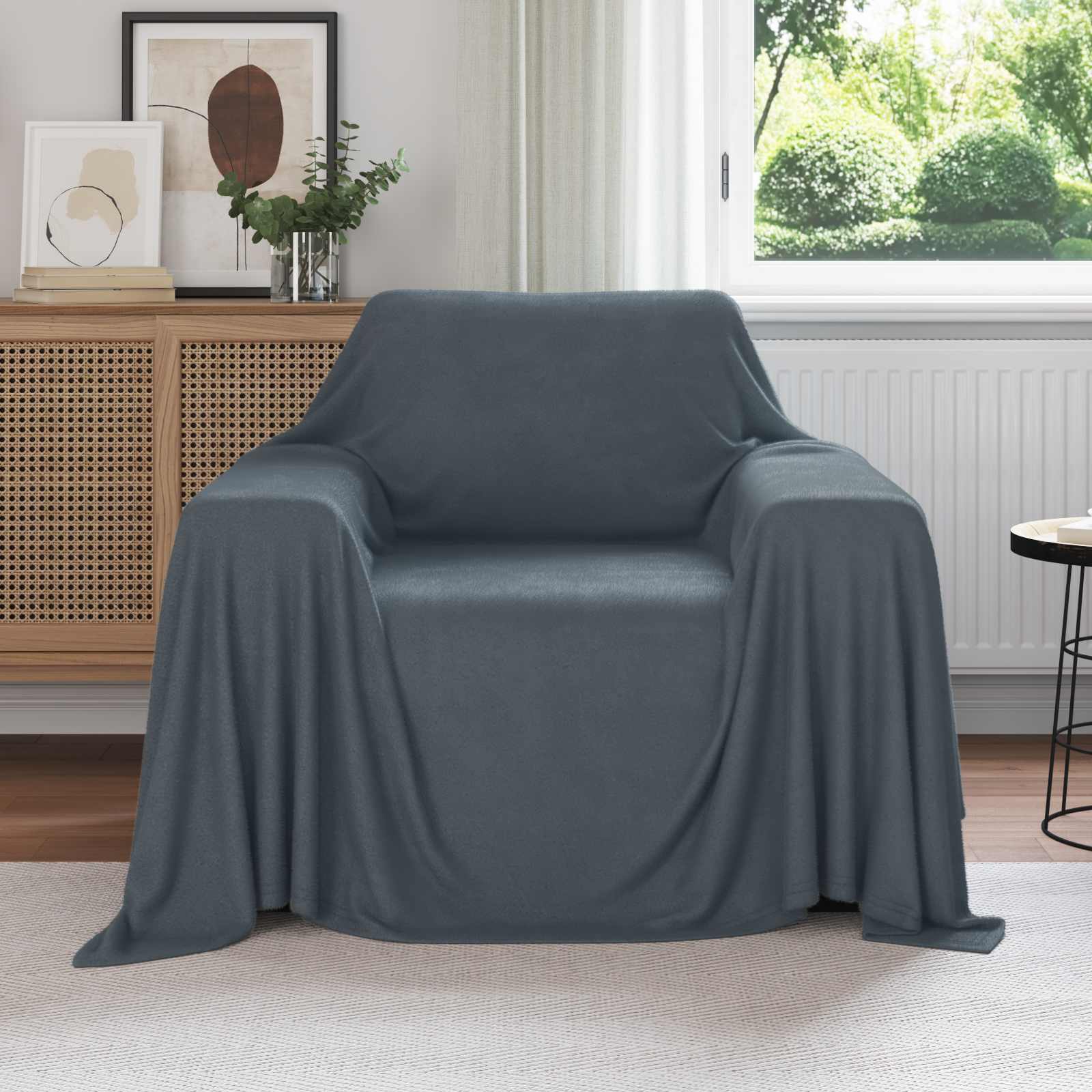 vidaXL Koce narzutowe 6 pcs Ciemnoszary 210 x 140 cm Polar