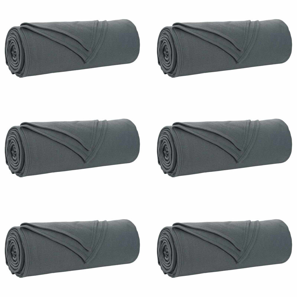 vidaXL Koce narzutowe 6 pcs Ciemnoszary 210 x 140 cm Polar