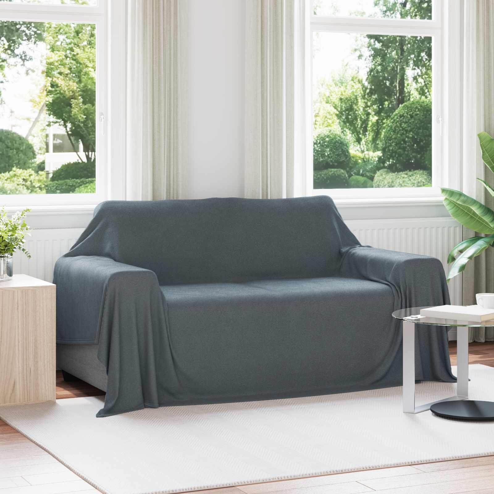 vidaXL Koce narzutowe 6 pcs Ciemnoszary 280 x 210 cm Polar