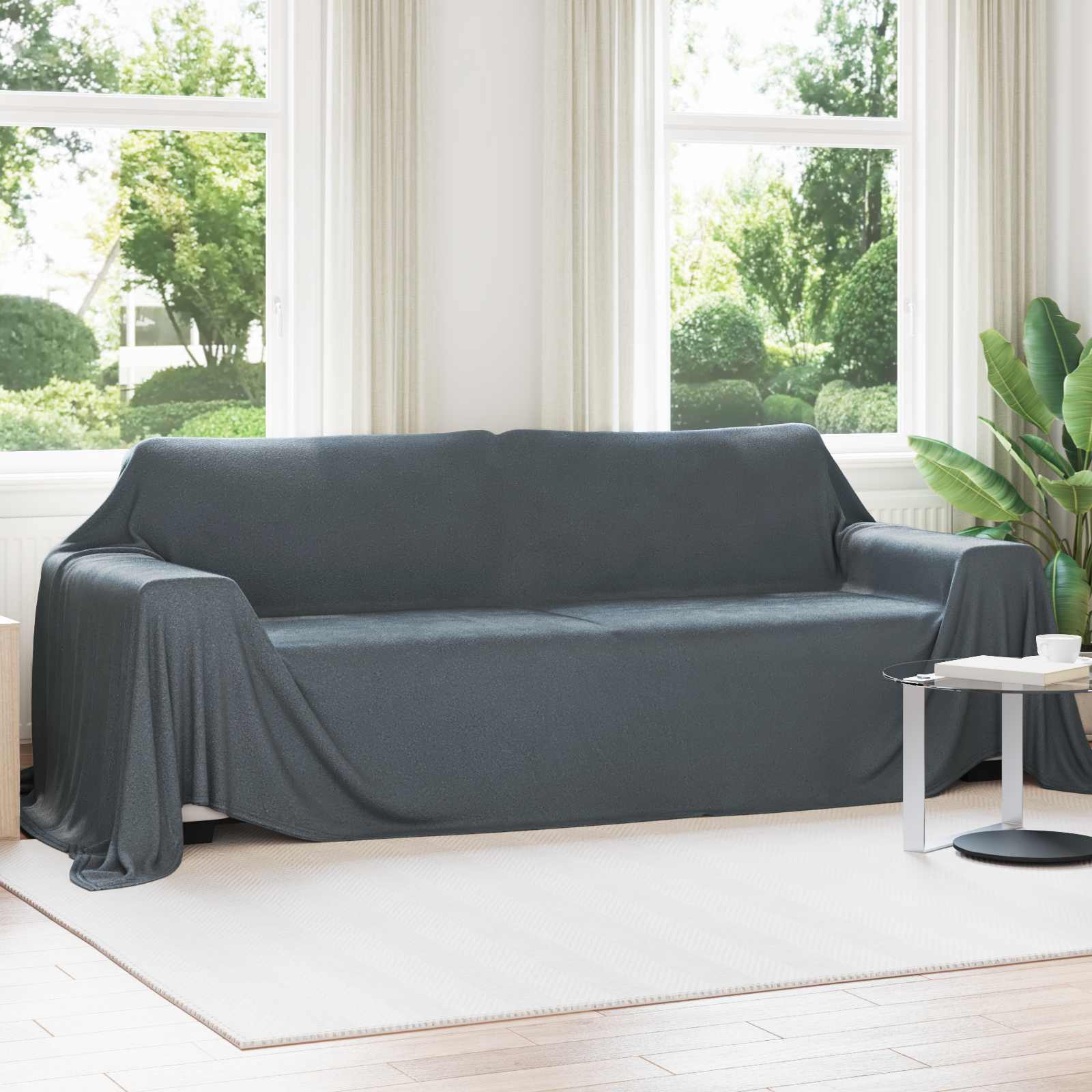 vidaXL Koce narzutowe 6 pcs Ciemnoszary 350 x 270 cm Polar
