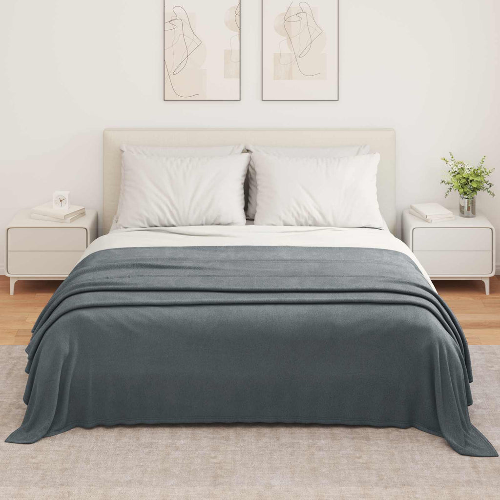 vidaXL Koce narzutowe 6 pcs Ciemnoszary 350 x 270 cm Polar