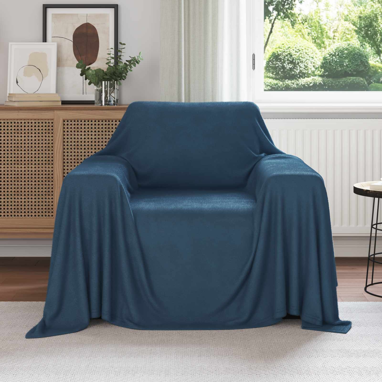 vidaXL Koce narzutowe 6 pcs Granatowy 210 x 140 cm Polar