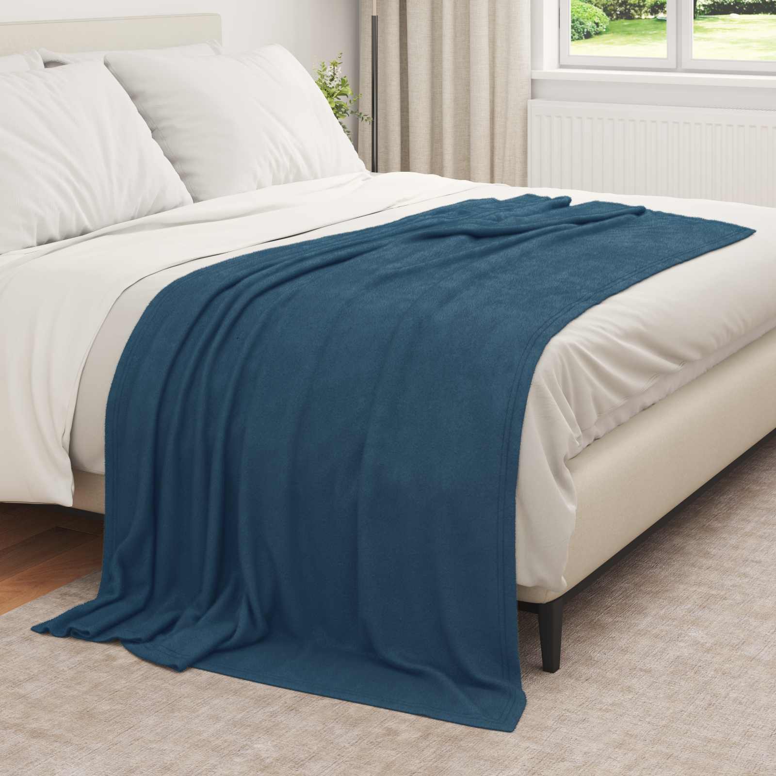 vidaXL Koce narzutowe 6 pcs Granatowy 210 x 140 cm Polar