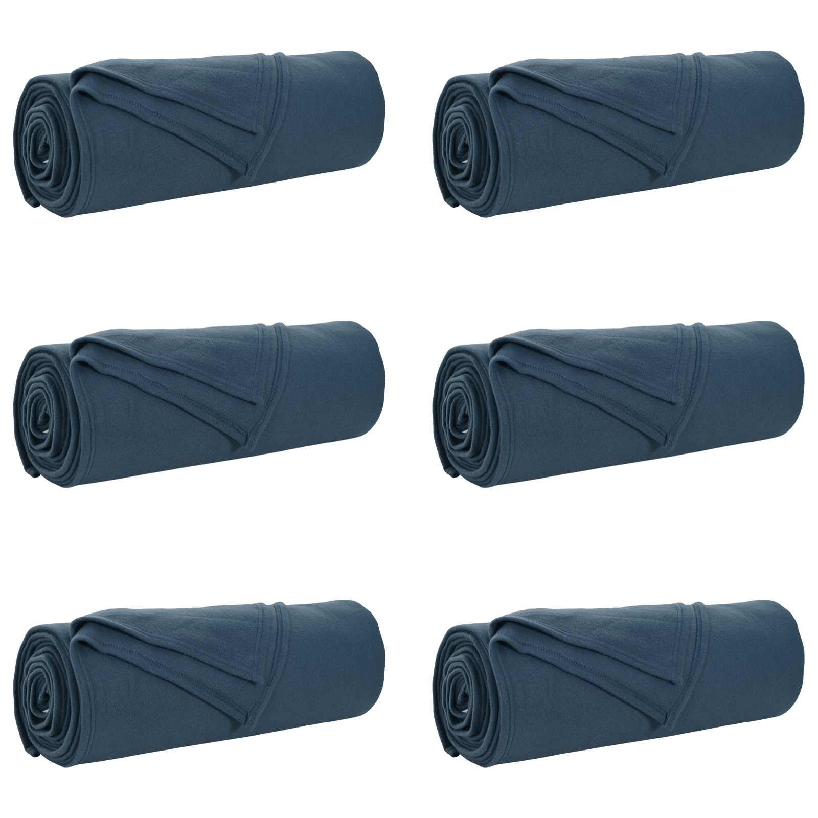vidaXL Koce narzutowe 6 pcs Granatowy 280 x 210 cm Polar