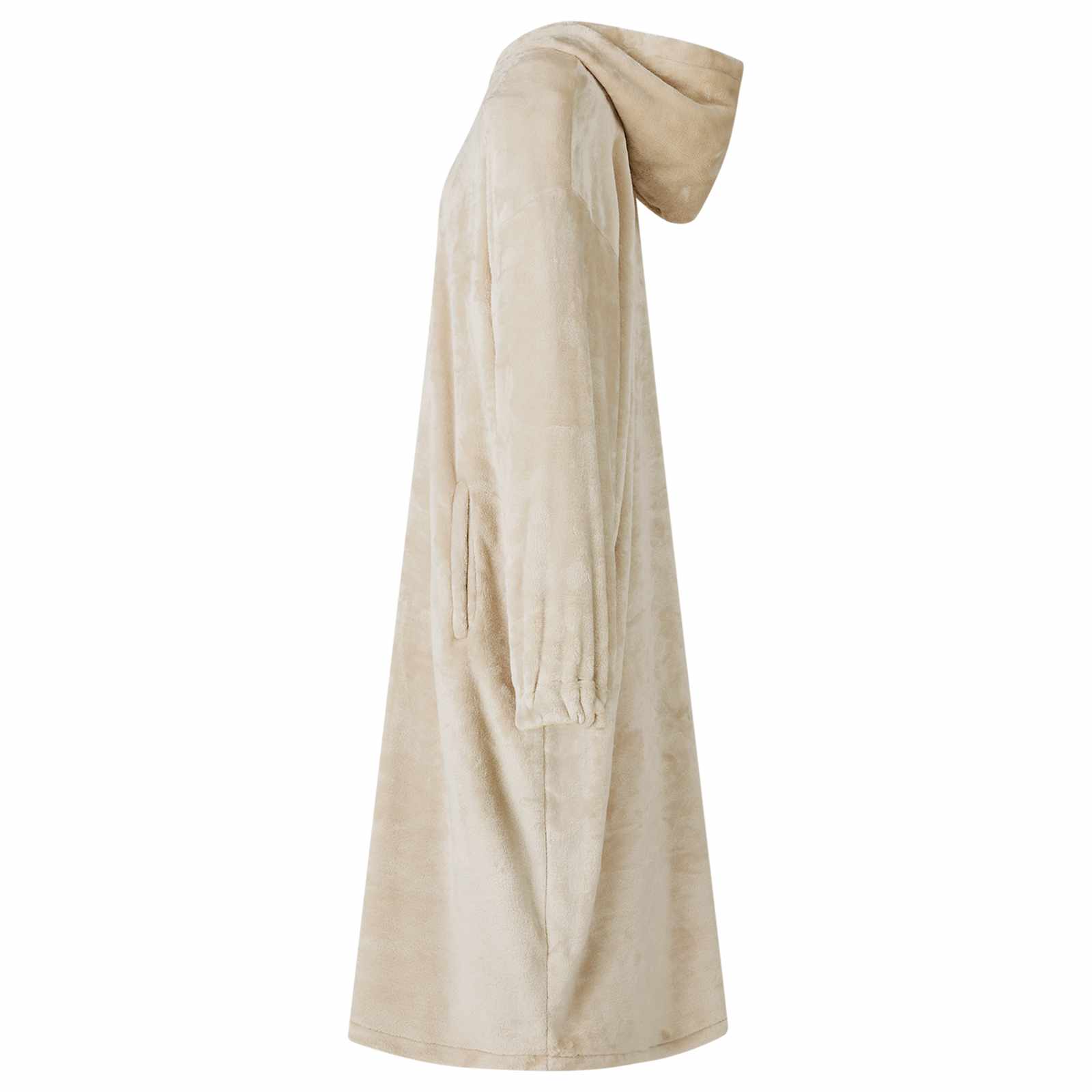 vidaXL Bluza-koc Beżowy s Flanela