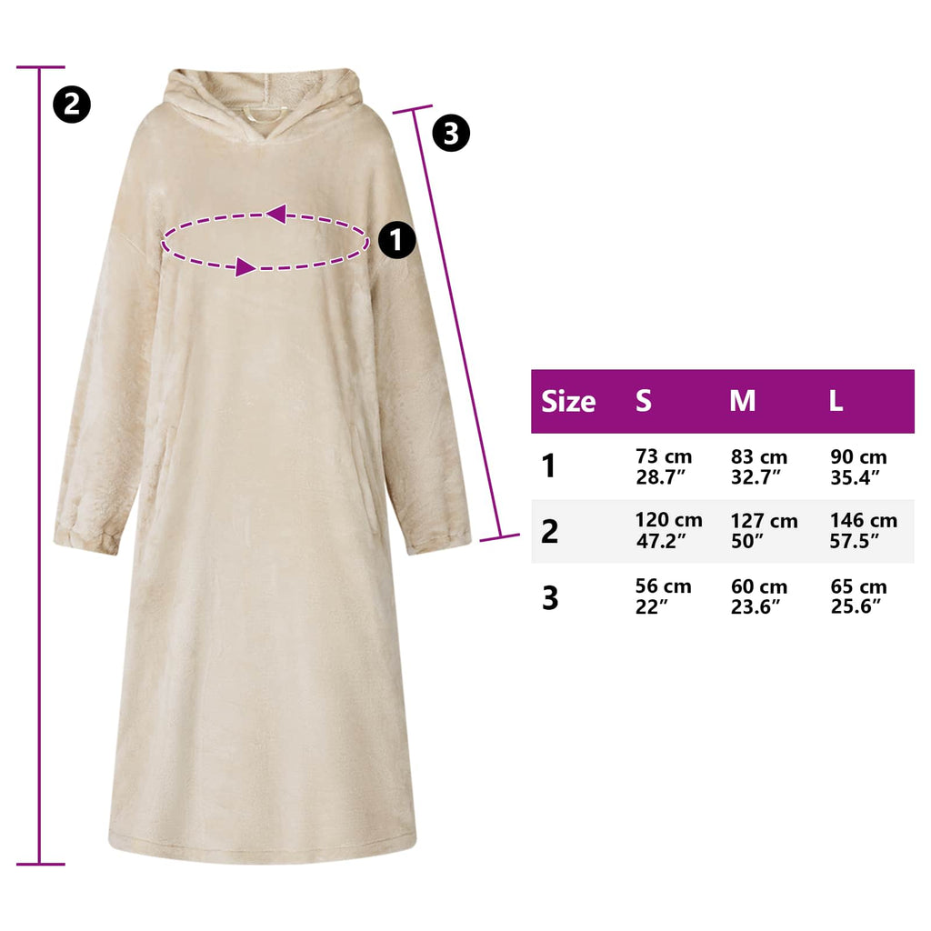 vidaXL Bluza-koc Beżowy m Flanela