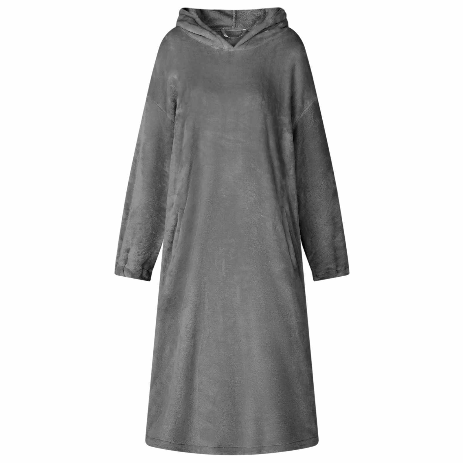 vidaXL Bluza-koc Ciemnoszary s Flanela
