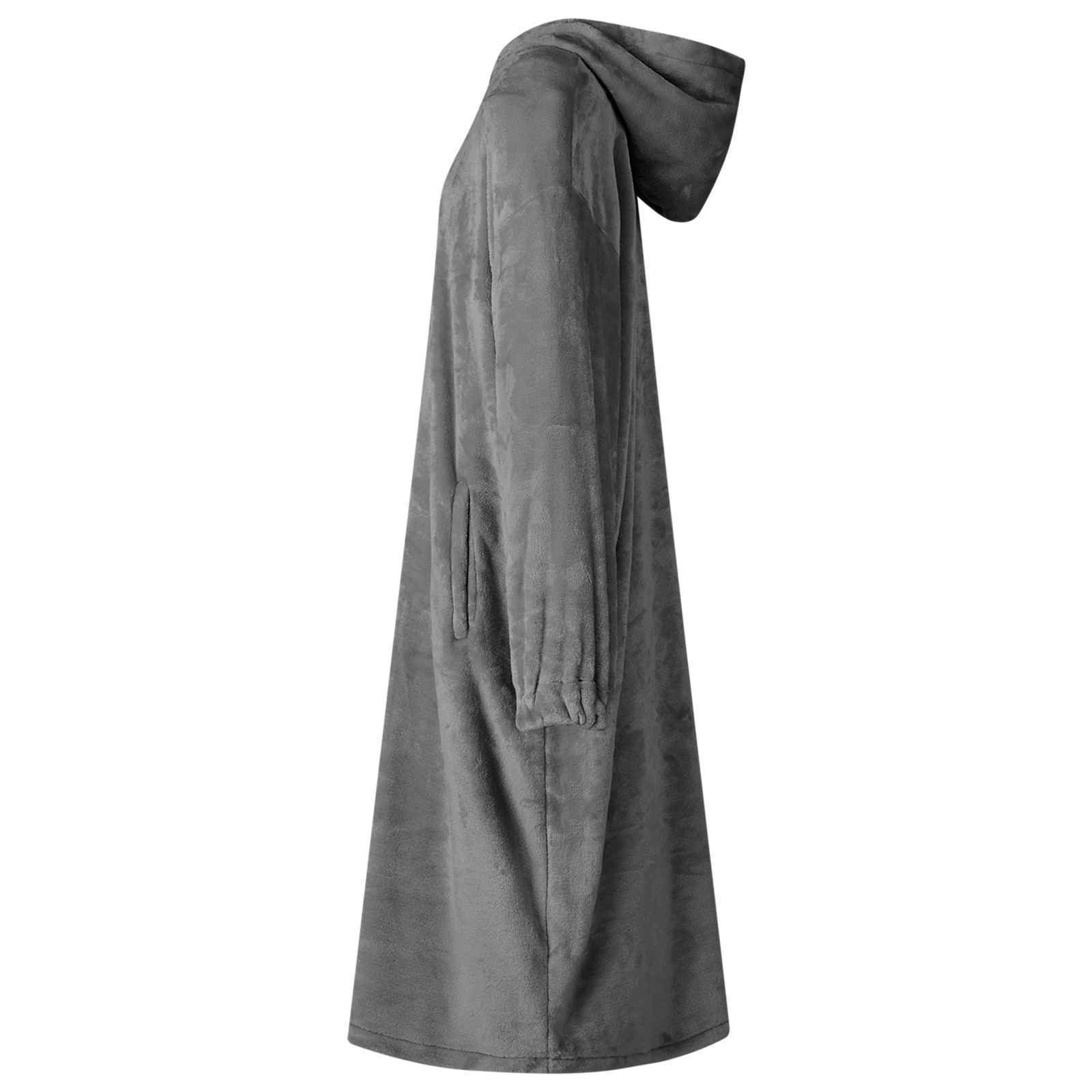 vidaXL Bluza-koc Ciemnoszary s Flanela