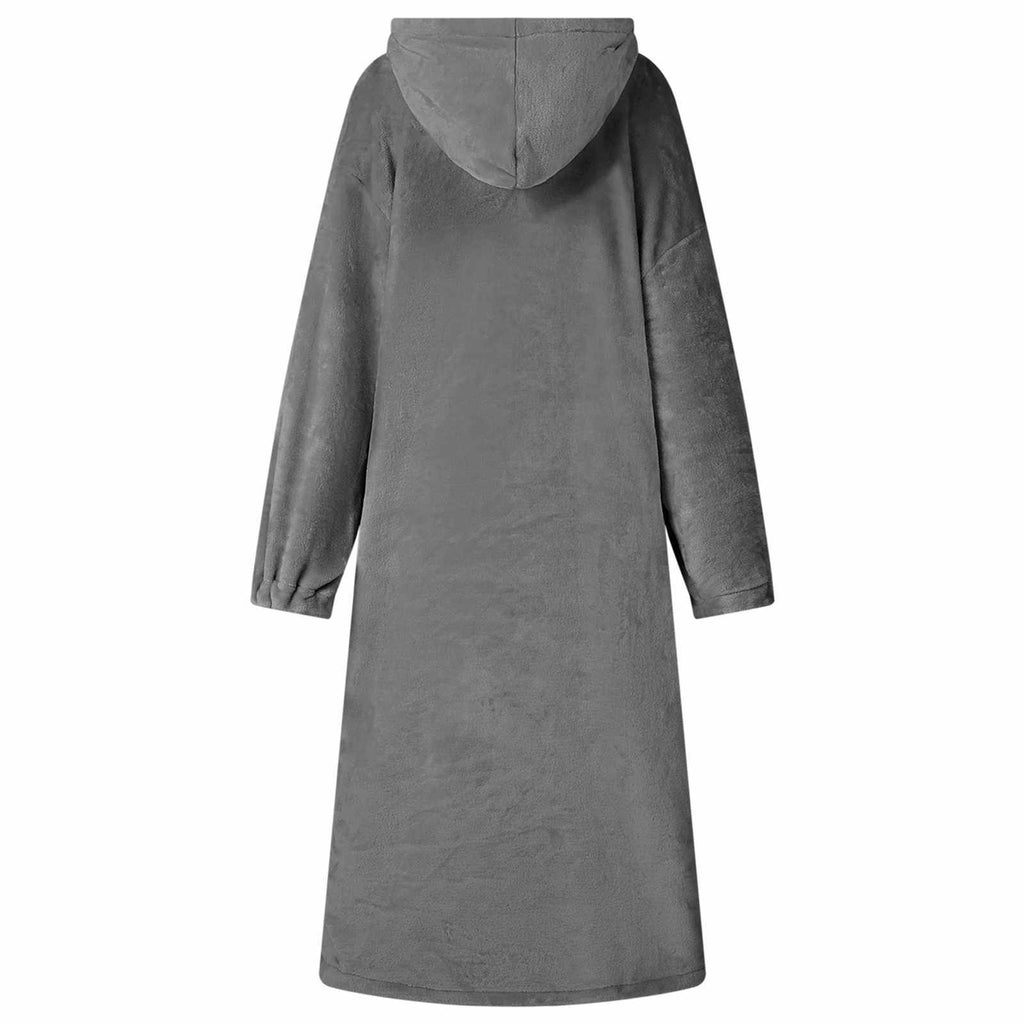 vidaXL Bluza-koc Ciemnoszary l Flanela