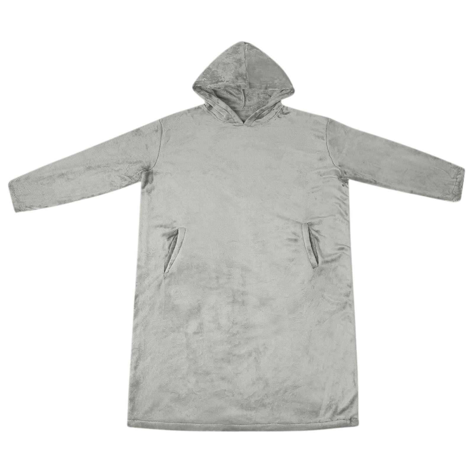 vidaXL Bluza-koc Szary l Flanela