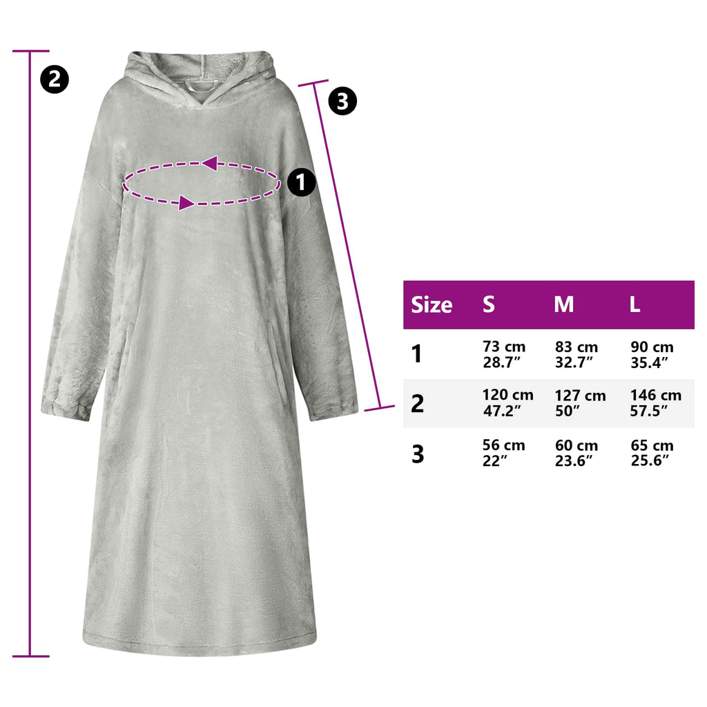 vidaXL Bluza-koc Szary l Flanela